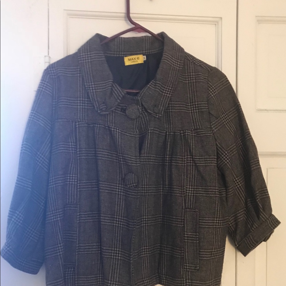 Cropped wool jacket